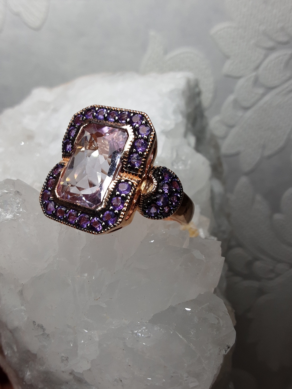 925, Rose Gold Over 925. Colours Of Amethyst. PRICE IS FIRM.